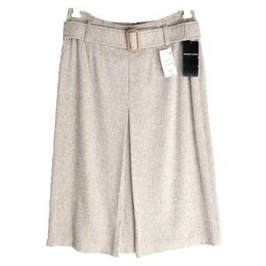 Vtg Marcona Wool Herringbone CBK Belted Pleated Euro Skirt Womens 12 32x29‎ $165